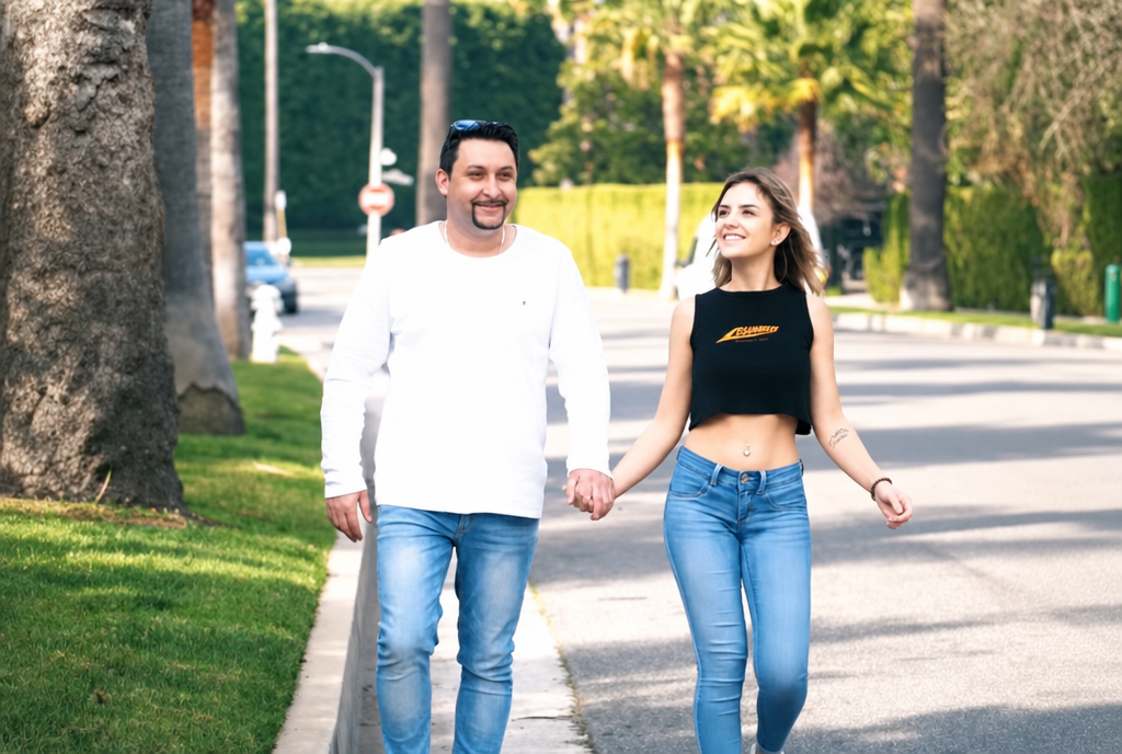 Denny Schönemann in Hollywood mit Jessica Melcher